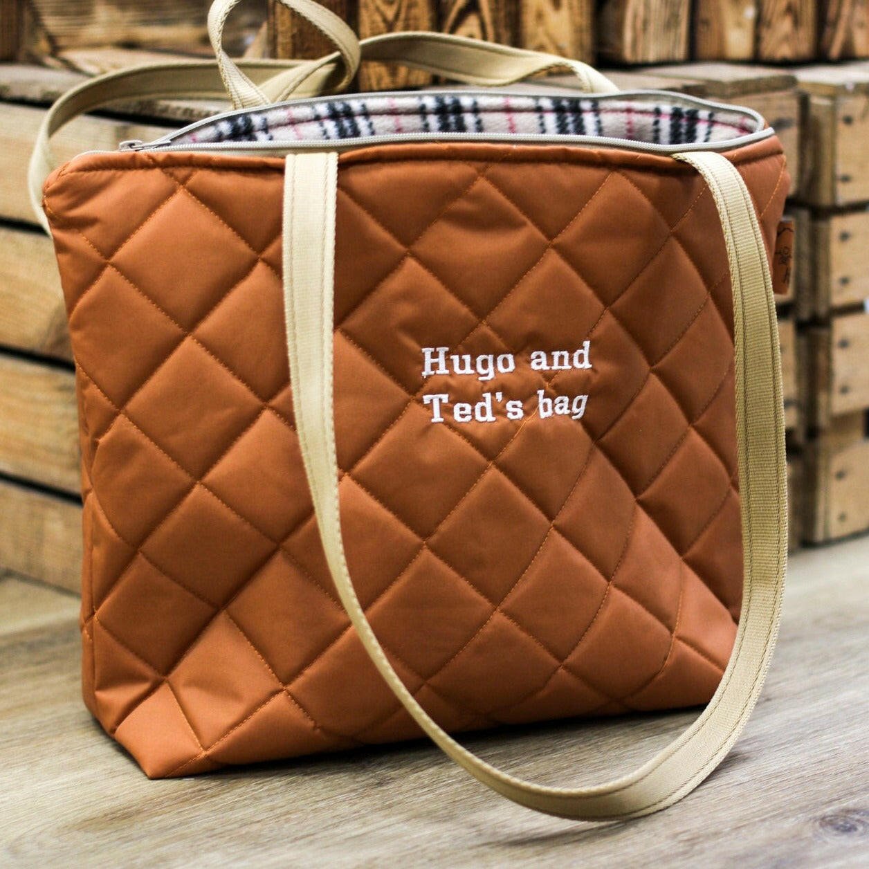 Personalised Zip Tote Bag - Hugo and Ted